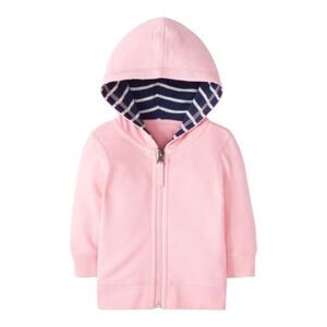 Hanna Andersson 100% Cotton Light Pink Zip Up Hanger Jacket Baby Girl 3-6mo